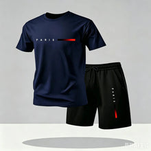 Load image into Gallery viewer, Men's Tracksuit 2 Piece O-neck Short Sleeve Shirt Shorts Set Men's Running Suit  mesh T shirts Man Clothing Summer T-shirt
