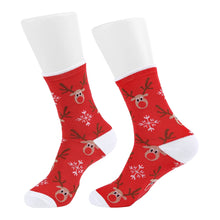 Load image into Gallery viewer, Festive Cotton Christmas Crew Socks

