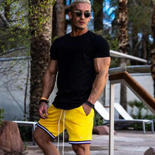 Load image into Gallery viewer, Men's Muscle Sports T-Shirts Fashion Tees Tops Short Sleeve Athletic Workout Gym Clohting Slim Fit T Shirts for Men
