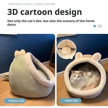 Load image into Gallery viewer, Pet Tent Cave Bed for Cats Small Dogs Self-Warming Cat Tent Bed Cat Hut Comfortable Pet Sleeping Bed Foldable Removable Washable
