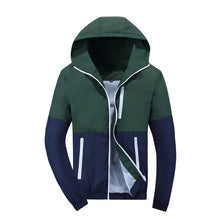 Load image into Gallery viewer, Slim Hooded Patchwork Jacket
