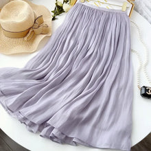 Load image into Gallery viewer, Elegant Pleated A-Line Midi Skirt

