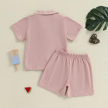 Load image into Gallery viewer, Waffle Pajama Shorts Set
