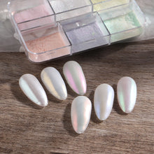 Load image into Gallery viewer, Moonlight Mirror Nails Powder Metallic Chrome Effect Pigments Gel Polish Laser Dust Glitter Aurora Shiny Pearl Nail Manicure Dec

