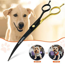 Load image into Gallery viewer, Pet Grooming Scissors   7inch Right and Left Hand Curved Scissors For Dog Grooming
