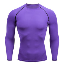 Load image into Gallery viewer, Men Bodybuilding Sports T-Shirt Quick Dry Running Shirt Long Sleeve Compression Top Gym T Shirt Men Fitness Tight Rashgad
