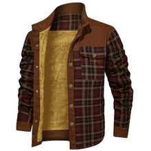 Load image into Gallery viewer, Men’s Quilted Flannel Shirt Jacket
