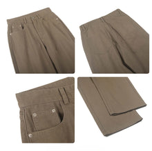 Load image into Gallery viewer, 100％ Cotton Men's Baggy Straight Jeans Comfortable Soft Casual Pants Fashion Korean White Brown Denim Trousers Male Clothing
