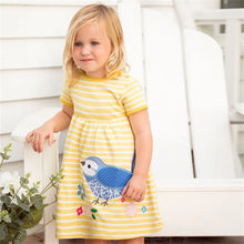 Load image into Gallery viewer, Dinosaur Embroidered Summer Girls Dress
