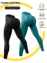 Load image into Gallery viewer, 2 Pieces Legging Woman Push Up Workout Sport Leggings Women Scrunch Butt Female Outfit Gym Seamless Legging Pants
