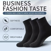 Load image into Gallery viewer, Classic Black Cotton Crew Socks
