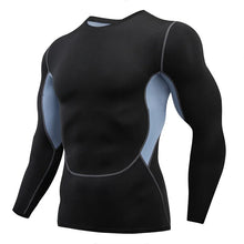 Load image into Gallery viewer, Gym Sports T-shirts for Men Long Sleeve Tights Boxing Sportswear Breathable Quick Dry Fitness Tops Male Outdoor Training Clothes
