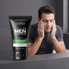 Load image into Gallery viewer, Men Glacier Mud Salicylic Acid Cleanser Long Oil Control Deep Purify Pores Wash Daily Grime Soft Coarse Skin Facial Cleanser
