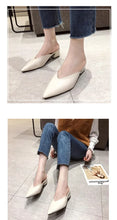 Load image into Gallery viewer, Women High Heels Slippers  Baotou Women Shoes Sexy Pointed Toe Chunky Heels Mules Outdoor Walking Slides Chaussure Femme 2024
