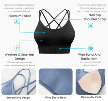 Load image into Gallery viewer, 1Pcs Women Sports Bras Seamless Criss Cross Back Sexy Padded Fitness Yoga Vest Gym Running Crop Top Breathable Beauty Bras
