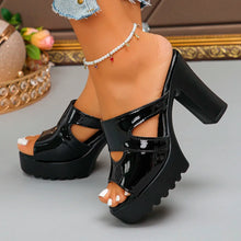Load image into Gallery viewer, *Fashionable Comfortable Elegant Fashion High Heels Slippers Summer New Round Headed Fish Mouth Sexy Casual Slippers for Women
