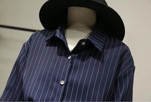 Load image into Gallery viewer, Vintage Striped Loose Shirt Women
