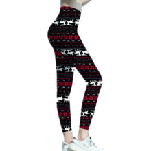 Load image into Gallery viewer, Christmas Leggings  Fashion Milu Deer Printing Festival Ultra Soft Brushed Pants Ankle Length Black Deals
