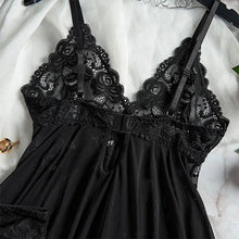 Load image into Gallery viewer, Suspender Suit Summer Ultra-thin Nightgown Lace Thong Sets Women's Sexy Pyjamas Lingerie Hot Night Dress Comfortable Sleepwear
