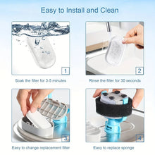 Load image into Gallery viewer, 20PCS Cat Water Fountain Activated Carbon Dog Water Bowl Dispenser Replacement Filters with 20 Sponges for Home Pet Hydration
