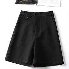 Load image into Gallery viewer, Suit Shorts Women's Summer New High-waist Slim Mid-pants A-line Wide-leg Pants

