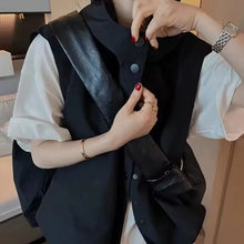 Load image into Gallery viewer, Women Hooded Vests Coats Single Breasted Loose Casual Tops Spring Autumn Korean Simple All-match Breathable Waistcoat
