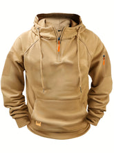 Load image into Gallery viewer, Hoodie 2025 Spring and Autumn Men's Hoodie Zipper Multi Pocket Sports Running Solid Color Multi Color Casual Hoodie
