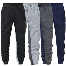 Load image into Gallery viewer, Men's Athletic Trainning Joggers Casual Loose Fit Sweatpants Spring Fall Fleece Lined Pants Elastic Waist Drawstring Trousers
