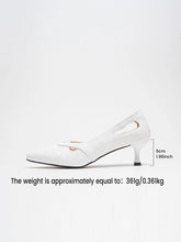 Load image into Gallery viewer, Elegant High Heels for Women, Spring and Summer New French Shallow Leather Mules, Cool and Breathable Hollow Design, Plaid Pattern Upper Kitten Heels, Versatile Dresses, Weddings, Parties, Date, Valentine's Day
