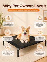 Load image into Gallery viewer, Elevated Pet Bed for Dogs, Washable Dog Bed for Small, Medium, Large &amp; XL Puppies, Breathable Mesh Dog Bed
