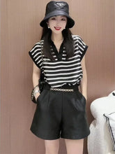 Load image into Gallery viewer, Striped Two Piece Summer Short Set
