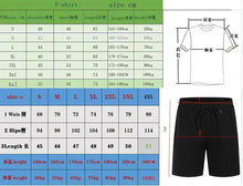 Load image into Gallery viewer, Men Summer Tiger Stripe 2 Piece Tracksuit Breathable Quick Dry Short Sleeve T Shirt Shorts Set Gym Running Sportswear
