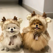 Load image into Gallery viewer, Elk Cape Pet Christmas Costume

