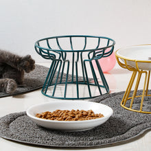 Load image into Gallery viewer, Pet Ceramic Bowl Nordic High Footed Ceramic Cat Food Bowl Snack Can Plate Anti Overturning Kitten Puppy Food Water Feeding Bowl
