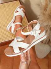Load image into Gallery viewer, Women Low Heel Ankle Wrap Sandals
