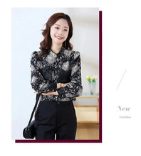 Load image into Gallery viewer, Printed Satin Commuter Shirt Women
