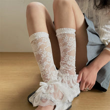 Load image into Gallery viewer, Lolita Bow Knit Knee Socks
