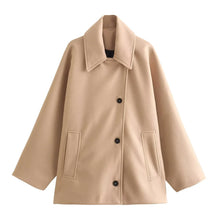Load image into Gallery viewer, HXAO Woman Winter Coats Faux Wool Coats And Mixtures Oversized Long Coat Women Autumn Long Sleeve Solid Coats Casual Warm Parkas
