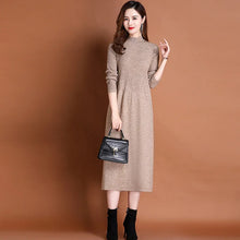 Load image into Gallery viewer, Autumn Knit A-Line Sweater Dress
