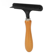 Load image into Gallery viewer, Pet Grooming Brush Pet Brush Handheld Cat Grooming Rake Wooden Handle Pet Hair Deshedding Detangling Brush for Cats Dogs
