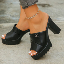 Load image into Gallery viewer, *Fashionable Comfortable Elegant Fashion High Heels Slippers Summer New Round Headed Fish Mouth Sexy Casual Slippers for Women
