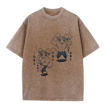 Load image into Gallery viewer, Vintage Washed T-shirts 100% Cotton Gym Muscle Rat Print Crew Neck Tshirts Casual Goth Hip Hop Streetwear Women Men Summer Tee
