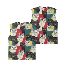 Load image into Gallery viewer, Black Bats Cute Cats Kitty Men Tank Top Gym To Street Sleeveless Bold Color Breathable Training Fit Vest Muscle Fitness Clothing
