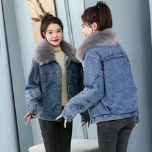 Load image into Gallery viewer, Coats Jean Jackets Women 2025 Winter Denim Jacket Designer Very Warm Latest Fashion High Quality Woman Coat Overcoat Cowgirl
