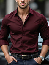 Load image into Gallery viewer, Elastic Solid Casual Business Shirt
