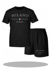 Load image into Gallery viewer, Men's Tracksuit 2 Piece O-neck Short Sleeve Shirt Shorts Set Men's Running Suit Plus Size T shirts Man Clothing Summer T-shirt

