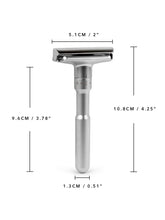 Load image into Gallery viewer, QSHAVE Adjustable Safety Razor Double Edge Classic Mens Shaving Mild to Aggressive 1-6 File Hair Removal Shaver it with 5 Blades
