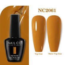 Load image into Gallery viewer, NAILCO 333 Colors Gel Nail Polish Semi Permanent Varnishes Nails Art Design Hybrid Soak Off Top Base Coat UV Gel Manicure 15ml
