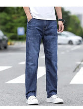 Load image into Gallery viewer, Jeans Men's Summer Straight Leg Loose Large Leg Autumn Thick Wear-resistant Men's Casual Pants Korean Trousers
