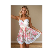 Load image into Gallery viewer, Sexy Night Dress ,Women Pajamas Sexy Lingerie Flower Lace Temptation Low Back For Women

